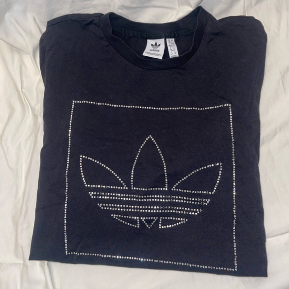 Rhinestone Logo Adidas T-Shirt - Picture 1 of 6
